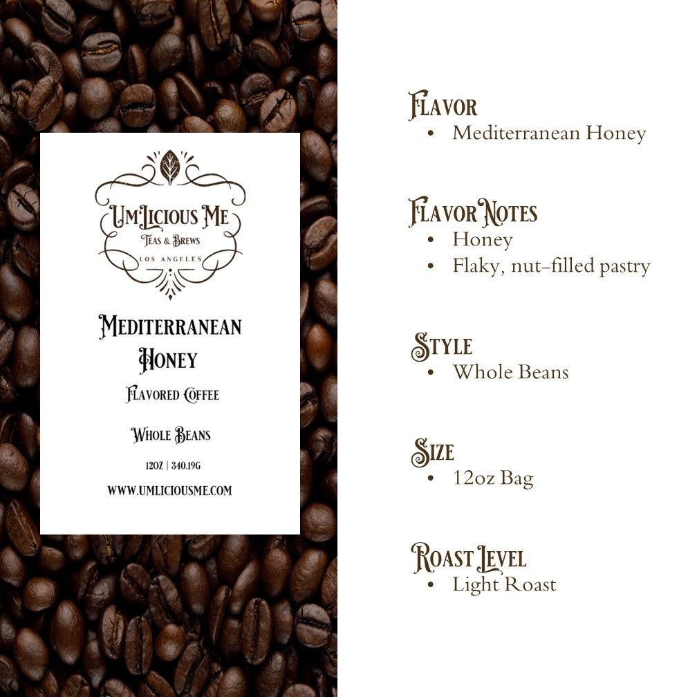 Mediterranean Honey - Flavored Coffee | Whole Beans | 12oz